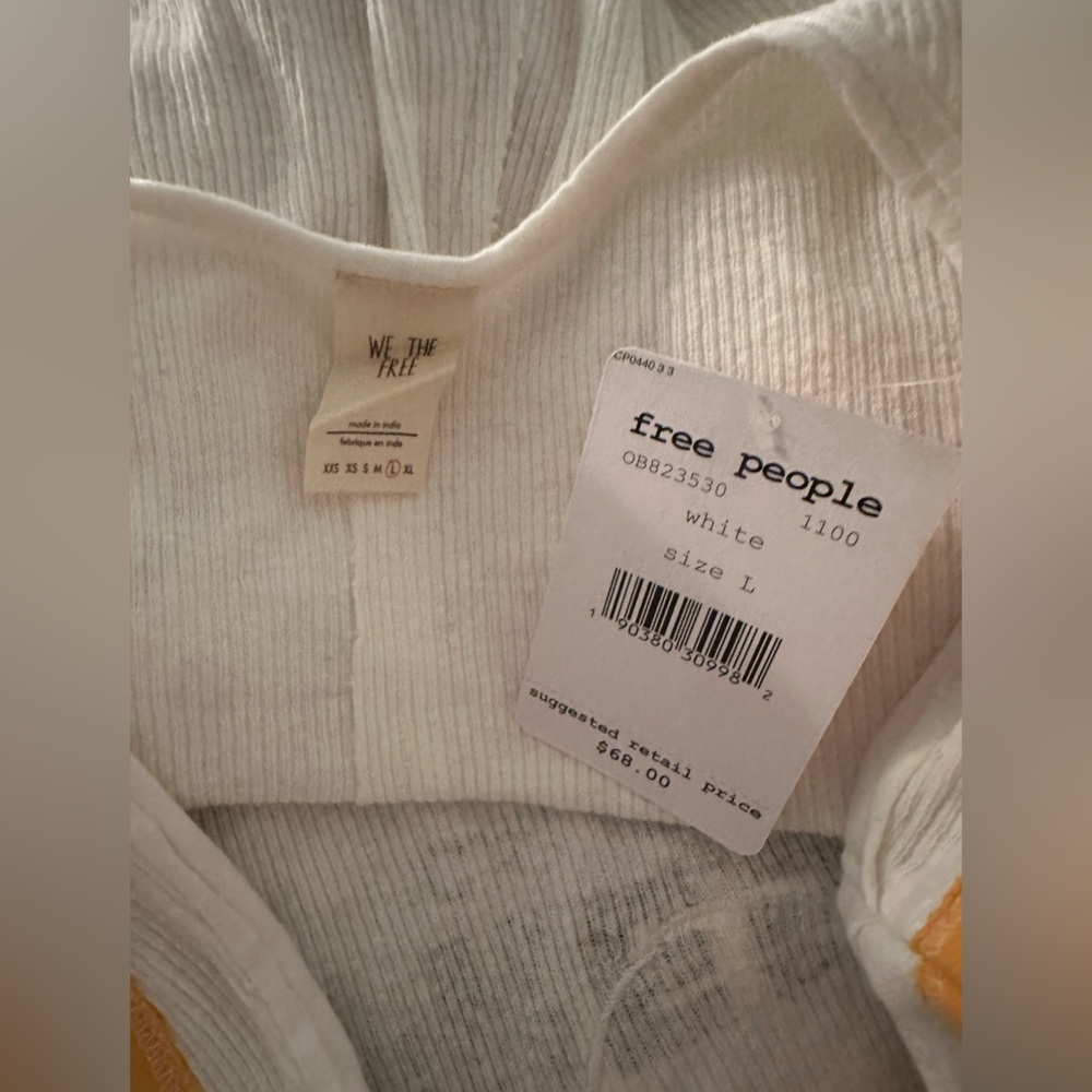 Free People Mini Moto Tank L NWT white - Picture 11 of 11